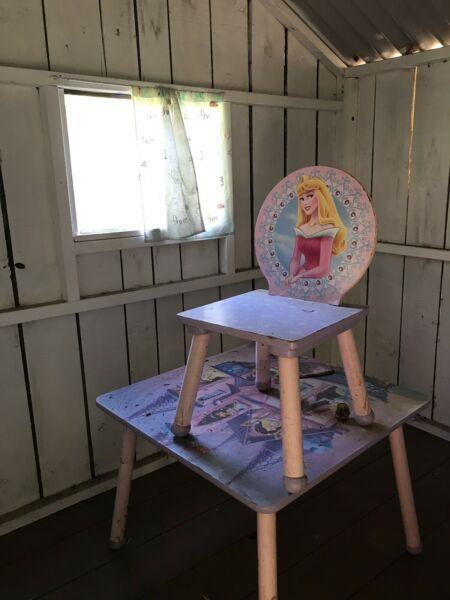 Cubby house for free! Princess chairs and kitchen. Dismantle required