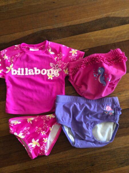 Bundle girls swimmers/toggs size 0
