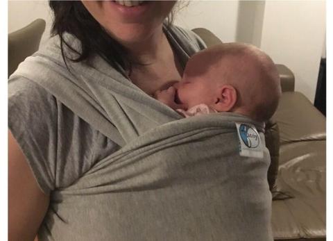 Grey Moby baby carrier