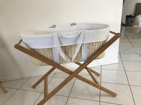 Moses basket bassinet with stand! 