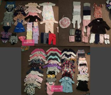 Bulk lot of baby girl clothes 000-00