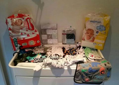 Bulk baby clothes (all brand new with tags) nappies (4kg-8kg)