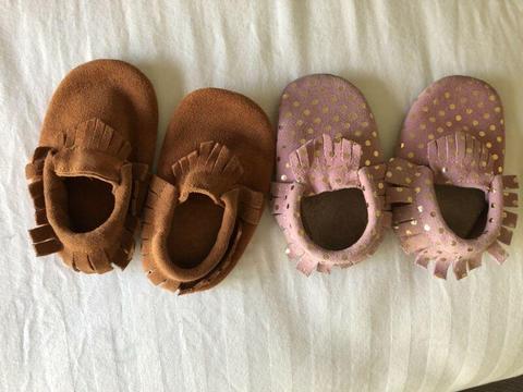Genuine leather soft sole shoes to fit 6-12 months