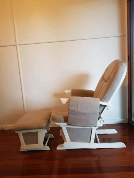 Glider chair and footrest