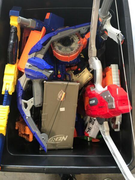 Box of nerf guns