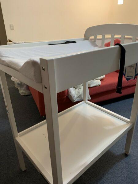 Sturdy Timber Change Table with Safety Belt