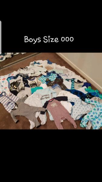 Baby boy size 000 clothes bundle bulk