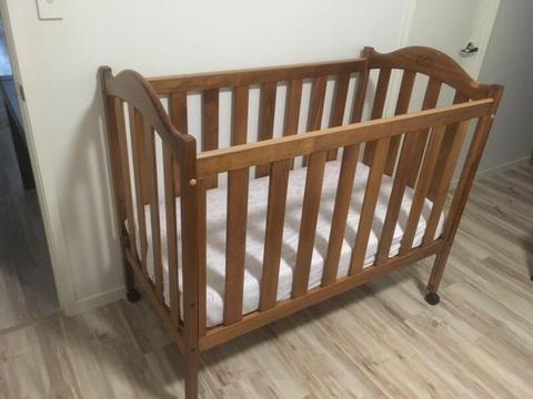 Baby cot bed with mattress