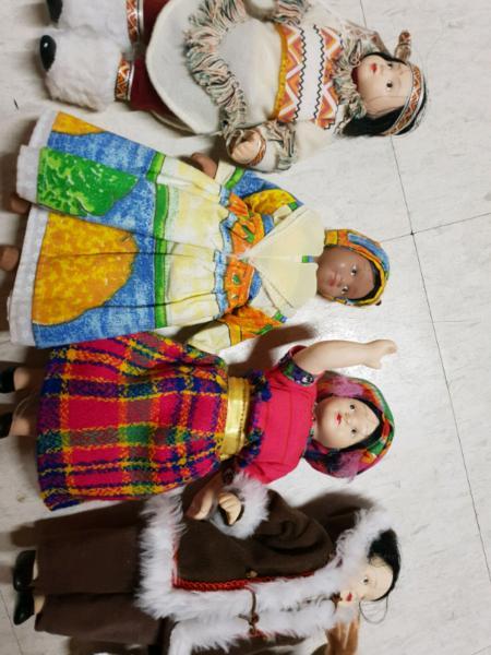 Porcelain multicultural dolls