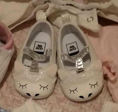 Baby Girl Clothes, Shoes and Change Pad