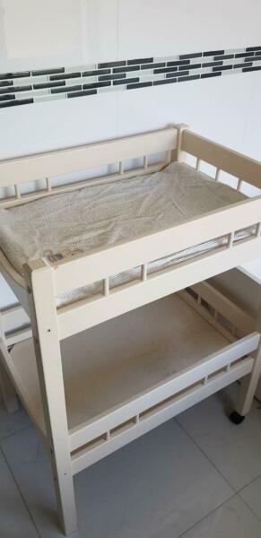 Sturdy timber changing table
