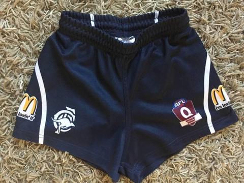 Coorparoo Brisbane Junior AFL Footy Shorts - Sz 12 (fit 8 years)