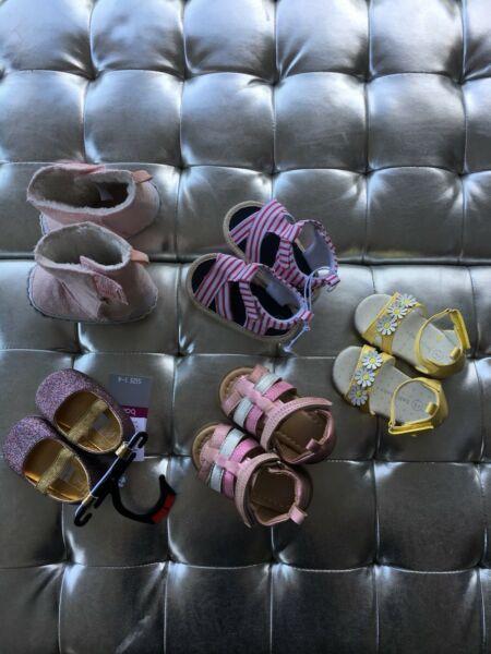 5 pairs of little girl shoes