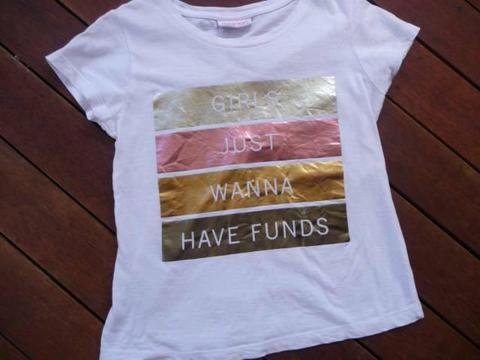 Girls Just want to have Funds Tshirt Suit Size 7/9 years