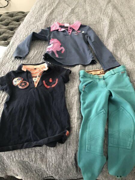 Girls horse riding clothes - size 8