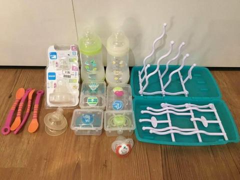 baby bottles, dummies and accessories
