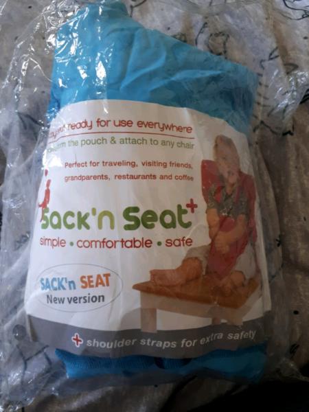 Sack n seat. Portable high chair
