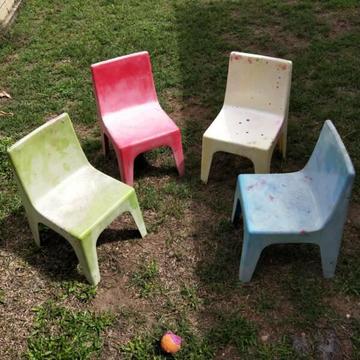 4 x kids chairs