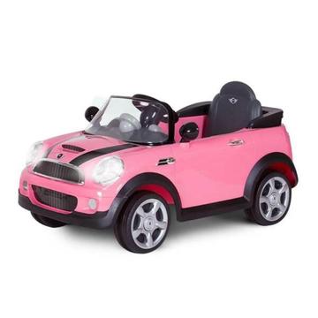 Avigo Kid's Licensed Pink Mini Cooper S Electric Ride on Car 6V b