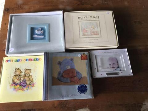Baby albums and picture frame