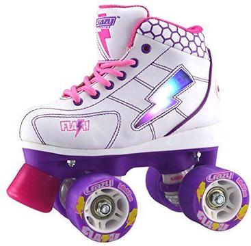 Kids Crazy Roller Skates FLASH with LED Lighting Bolt!!!