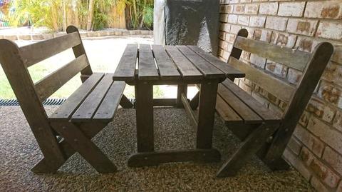 Kids childrens outdoor timber table