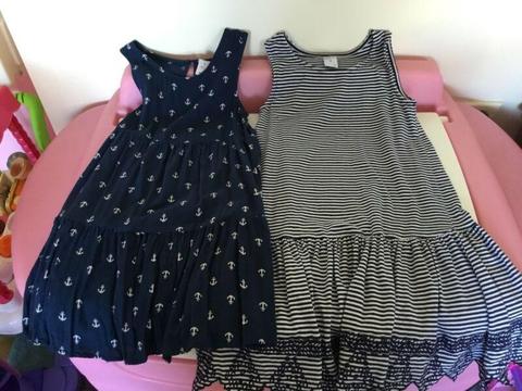 2 excellent condition navy blue dresses size 6