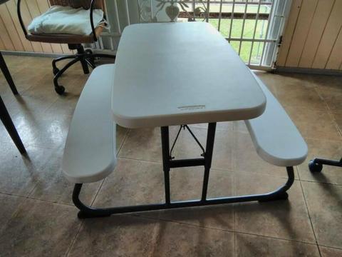 Childrens folding picnic table - as new