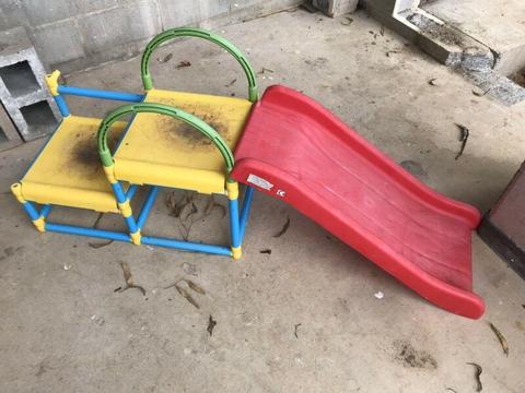 Free kids plastic slide - needs a clean