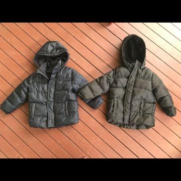 2 x Urban Supply kids puffer jackets - size 8