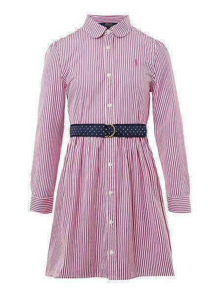 Ralph Lauren size 14 girls pink stripe dress