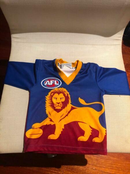 Kids Official Brisbane Lions Long Sleeve Jersey Size 2