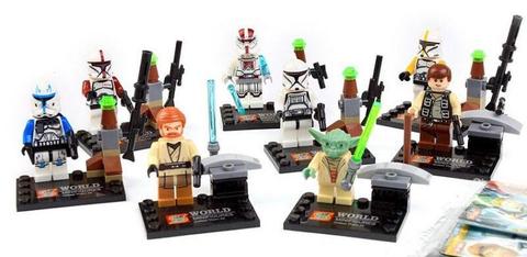 Minifigures STAR WARS building blocks set pf 8 Lego compatible