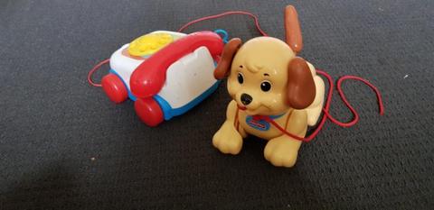 Fisher- price lil snoopy dog and chatter telephone$10 each