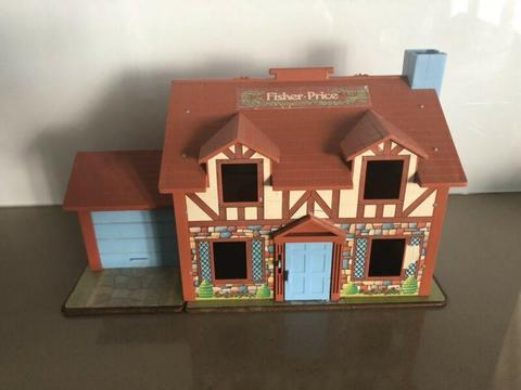 Vintage Fisher Price 925 Tudor Style House with Garage