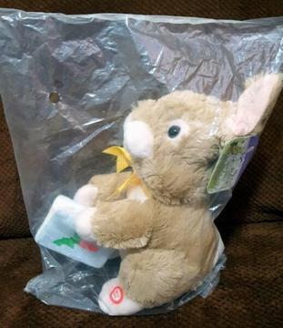 Animated Plush Reading Peter Rabbit, New In Bag