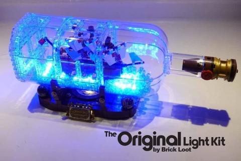 Lighting kit for Lego Idea Ship in a Bottle (21313) *LEGO set not