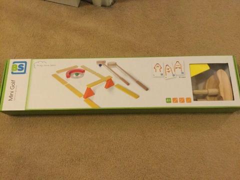 Mini golf wooden toy brand new in box