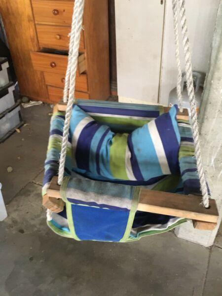 Canvas baby/toddler swing