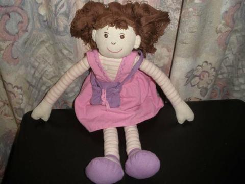 36cm Rag Doll with Removable Dress, Underpants and Shoulder Bag