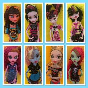 DOLLS MONSTER HIGH COLLECTABLES 8 DOLLS @ $15 each