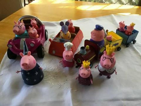 PEPPA PIG COLLECTION....CHARACTERS, CAR, TRAIN
