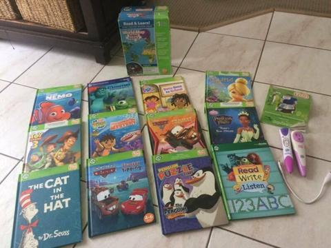 Leap Frog Leap Reader Pens and 13 Books