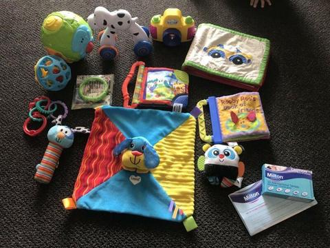 Assorted baby toys