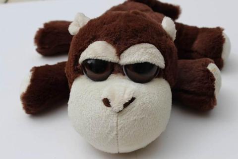 Stuffed Toy Monkey with Big Eyes x2
