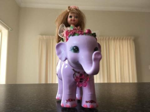 Barbie Chelsea Doll and Elephant