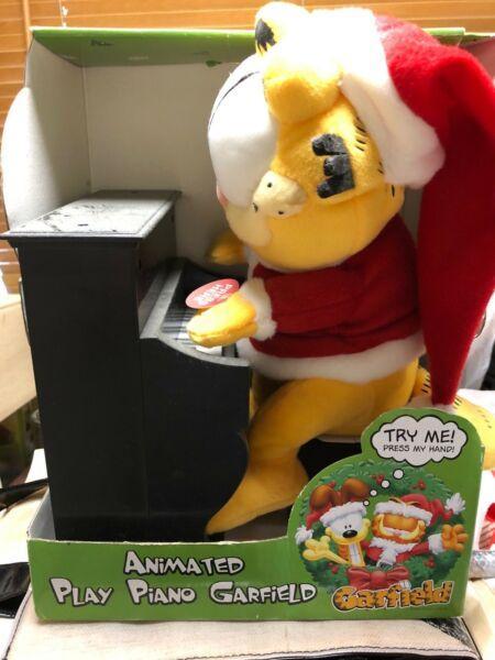 Animated Garfield piano Christmas songs toy