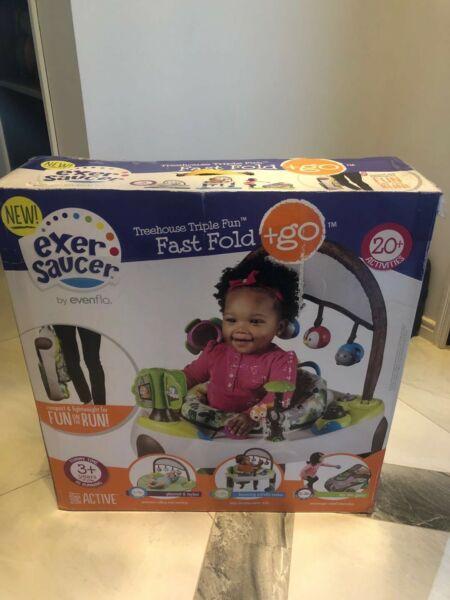 Evenflo exersaucer fast fold and go treehouse