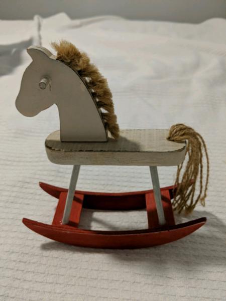 Small decorative / toy wooden rocking horse