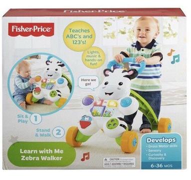 Fisher Price Learn With Me Zebra Baby / Toddler Walker (Brand new)